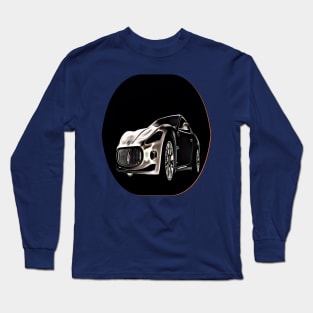 Gray Car Cartoon Long Sleeve T-Shirt